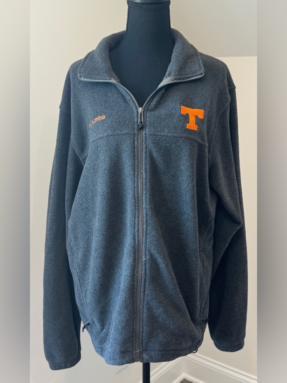 Columbia Tennessee Volunteers Gray Fleece Jacket Zip Up Men’s Large